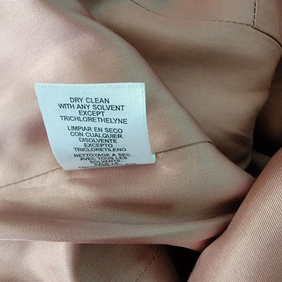 Anne Klein Salmon Pink/Peach 100% Cashmere Single Breasted Peacoat Blazer Size 8 - Picture 12 of 12